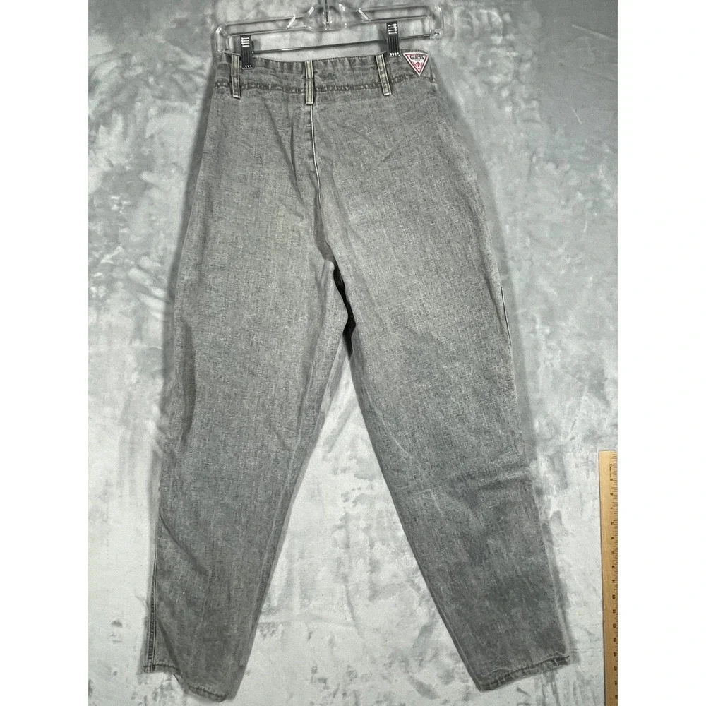 Vintage Guess for Men Georges Marciano Gray High Waist Button Fly Jeans 29